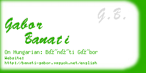 gabor banati business card
